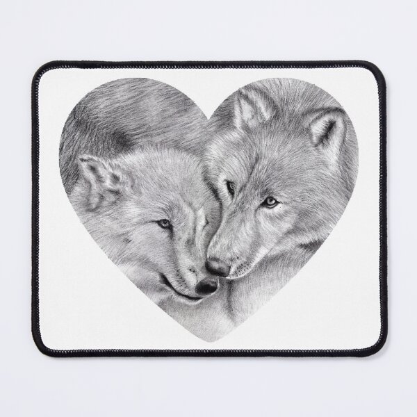 Item preview, Hug 2 wolves, heart shape designed and sold by SylvieG18.