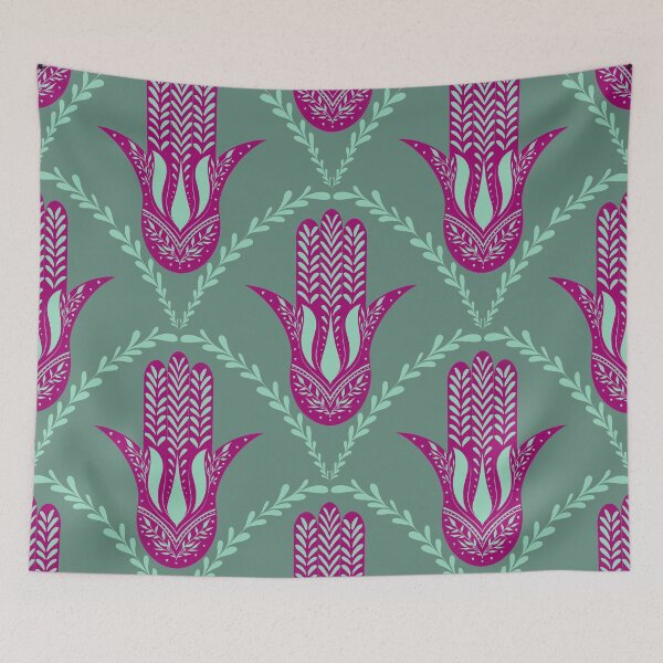 Item preview, Hamsa hand seamless designed and sold by Anakathrin.