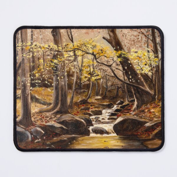 Item preview, Vintage Forest Creek Landscape Oil Painting designed and sold by visfineart.