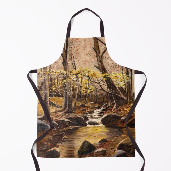 Item preview, Vintage Forest Creek Landscape Oil Painting designed and sold by visfineart.