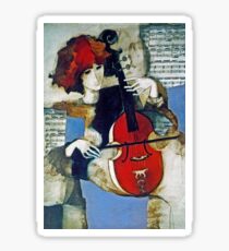 Playing music with violin Sticker
