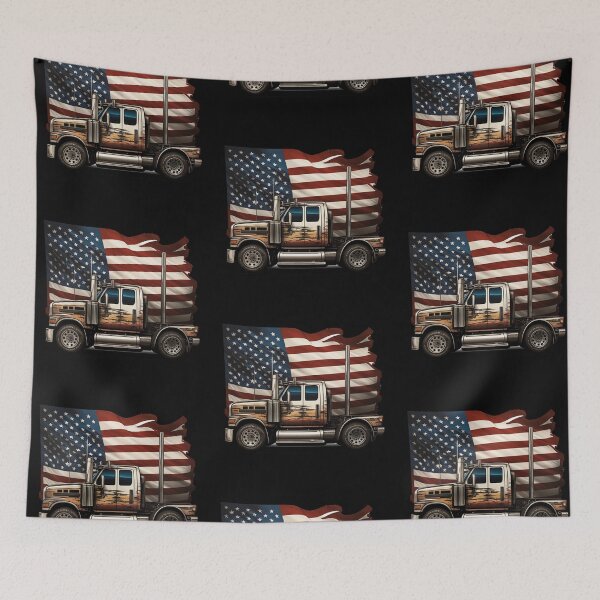 Item preview, USA flag on the truck designed and sold by pixeldizajn.