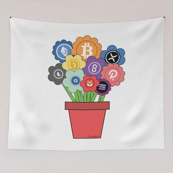 Item preview, Crypto Flower Pot Top 10 Crypto Investment Growing Plants For Biggest Cryptocurrency Fans designed and sold by doseofwin.