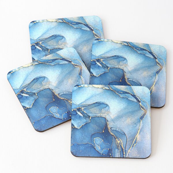 Item preview, navy blue liquid watercolor background designed and sold by artlaila.