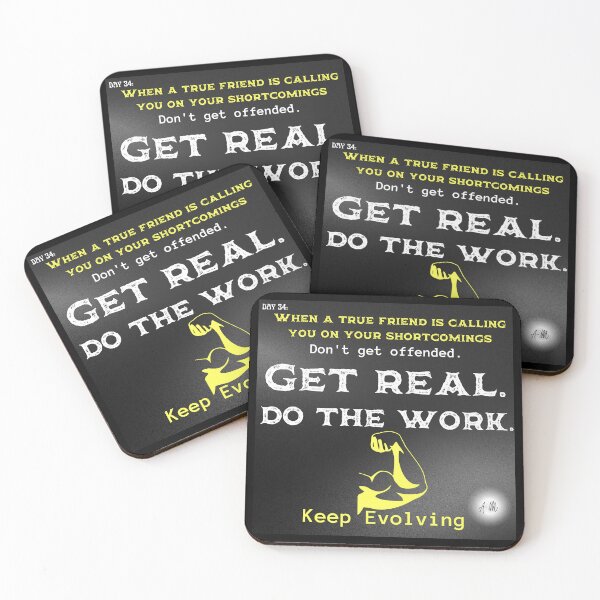 Item preview, Day 34 of the year: Get real, do the work, keep evolving designed and sold by BuddyBoots.