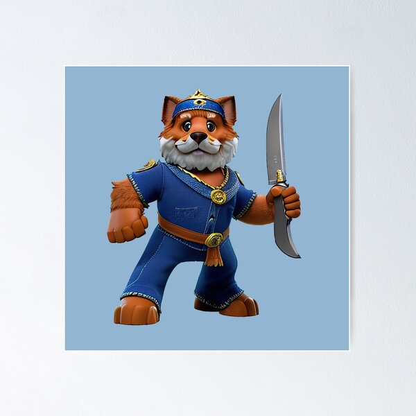 Item preview, Dog with knife designed and sold by Mebbotai.