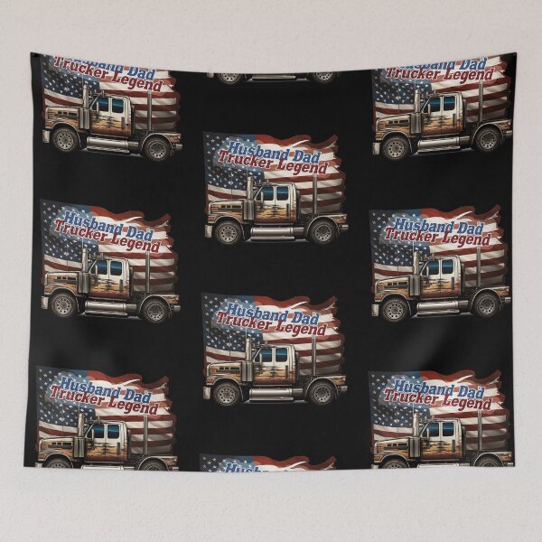 Item preview, Husband Dad Trucker Legend designed and sold by pixeldizajn.