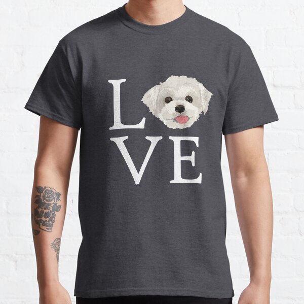 I Love Maltese Dog Lover Cute Doggie Face Classic T-Shirt