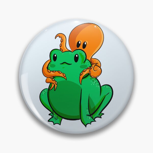 Item preview, Octopus piggyback on a frog designed and sold by Fritzyfluff.
