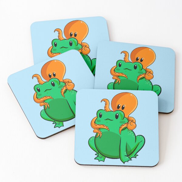 Item preview, Octopus piggyback on a frog designed and sold by Fritzyfluff.