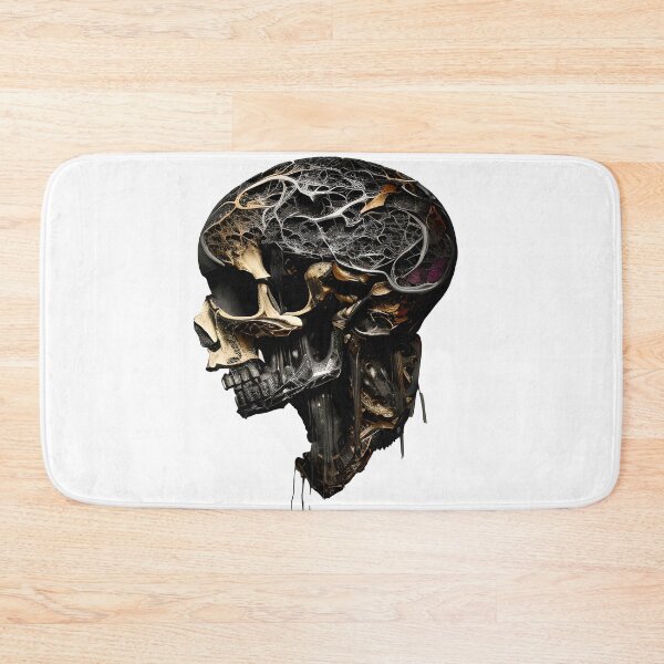 Item preview, Intricate anatomy skull with nerve tissues designed and sold by Goatonfire.