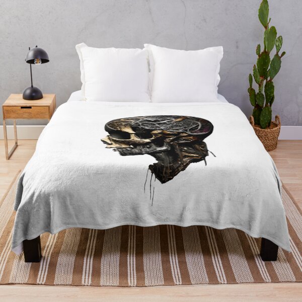 Item preview, Intricate anatomy skull with nerve tissues designed and sold by Goatonfire.