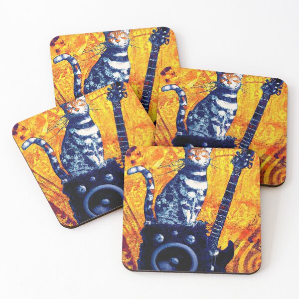 Item preview, Cat with Amp and Guitar designed and sold by SamJanner.