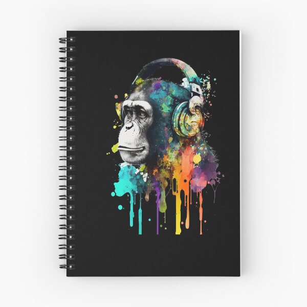 Item preview, monkey Colorful monkey listening to music designed and sold by OTA01.