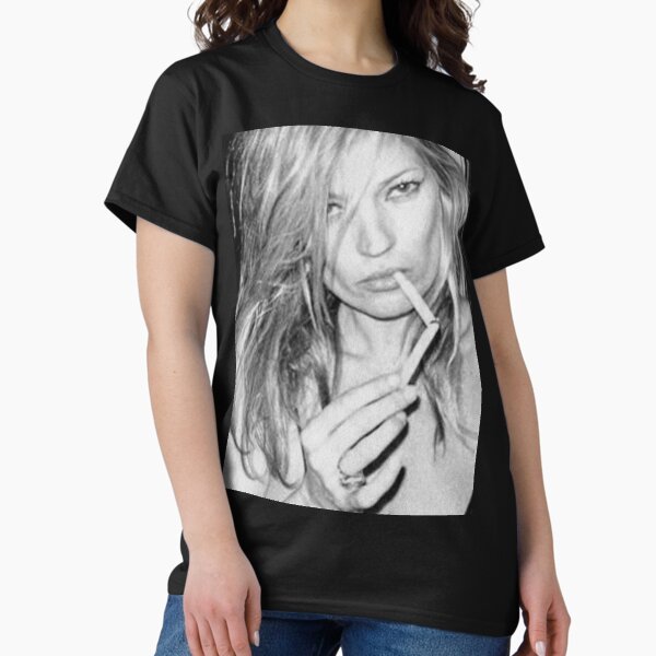 Item preview, KATE MOSS SMOKING FASHION PHOTOGRAPHY 90s Black and white Editorial Cigarette designed and sold by HoneymoonHotel.