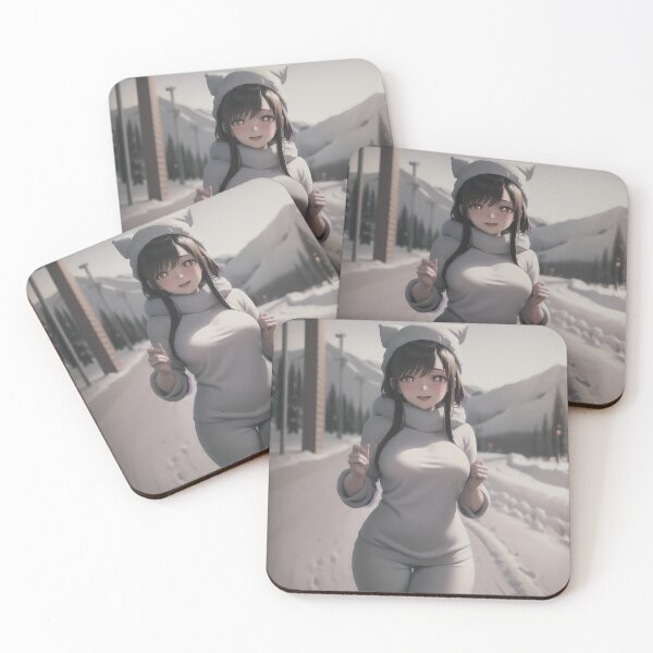 Item preview, Snow Bunny Anime Girl Standing In Winter Mountain Street designed and sold by bnm008.