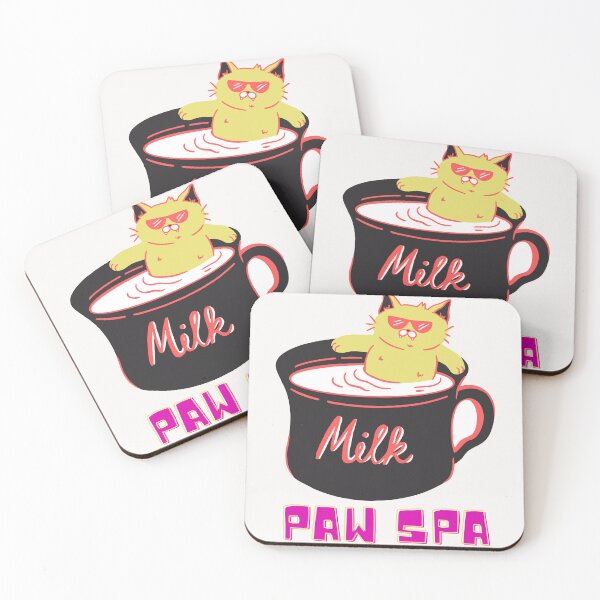 Item preview, Paw Spa kitty cat in hot cup of milk designed and sold by dreamwearprints.