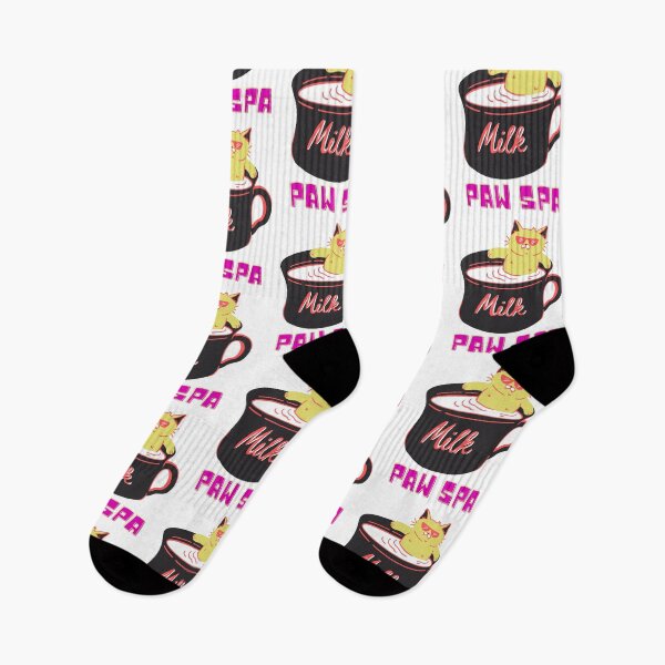 Item preview, Paw Spa kitty cat in hot cup of milk designed and sold by dreamwearprints.