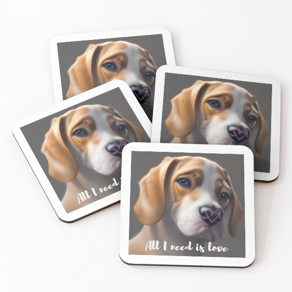 Item preview, "All I need is love" puppy designed and sold by PhotoDesignNZ.