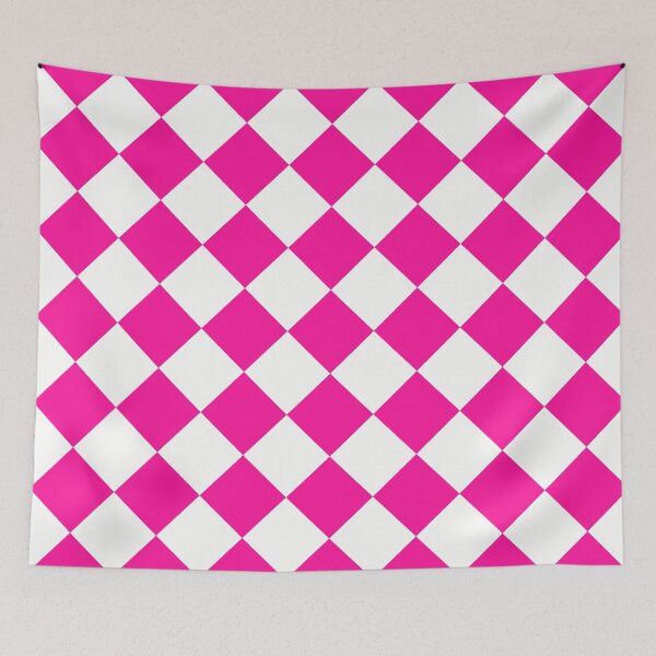 Item preview, sloping chessboard, saturated pink and white designed and sold by AK-minimalist.