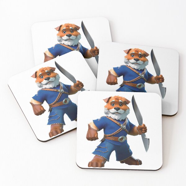 Item preview, Dog with knife designed and sold by Mebbotai.