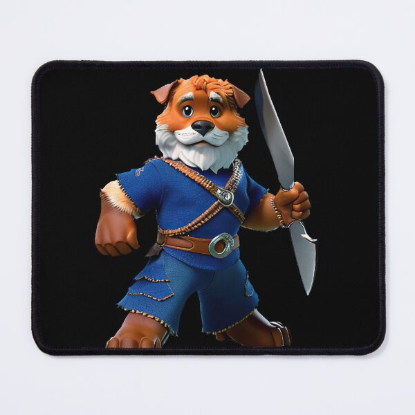 Item preview, Dog with knife designed and sold by Mebbotai.