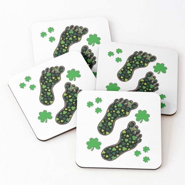 Item preview, Saint Patricks Day Bigfoot Shamrock Foot Prints  designed and sold by GarnersDesigns.