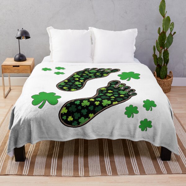 Item preview, Saint Patricks Day Bigfoot Shamrock Foot Prints designed and sold by GarnersDesigns.