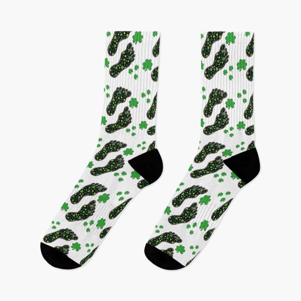 Item preview, Saint Patricks Day Bigfoot Shamrock Foot Prints  designed and sold by GarnersDesigns.