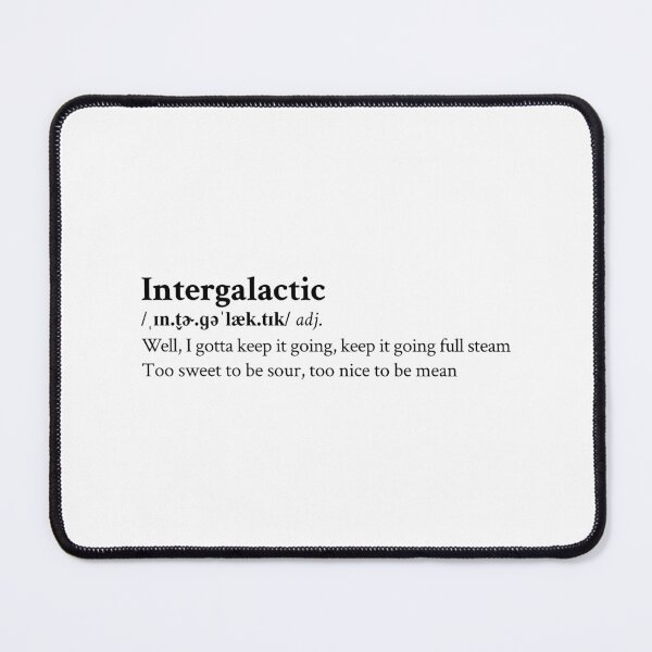 Item preview, Beastie Boys Aesthetic Quote Lyrics Intergalactic designed and sold by StickTheSong.
