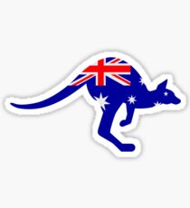 Australia flag kangaroo Sticker