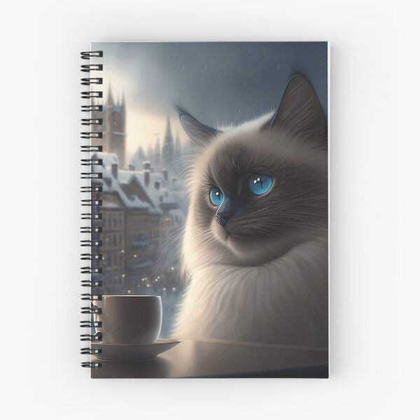 Item preview, Birman Cat Enjoys A Coffee designed and sold by Nocturne  Paws.
