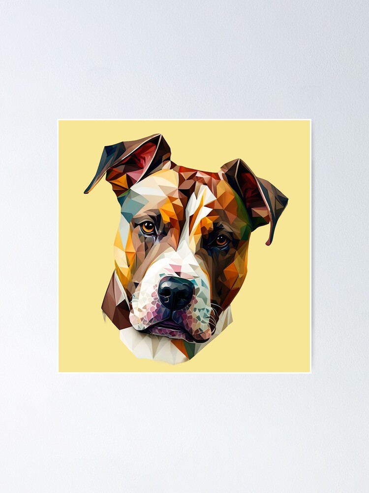 Matte White Abstract Pit Bull Dog Mannequin