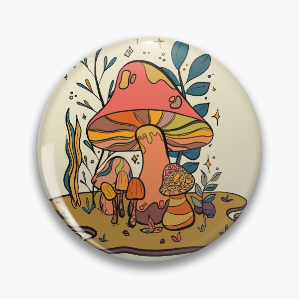 Item preview, Retro psylocybe hippi mushrooms designed and sold by lyonka06.
