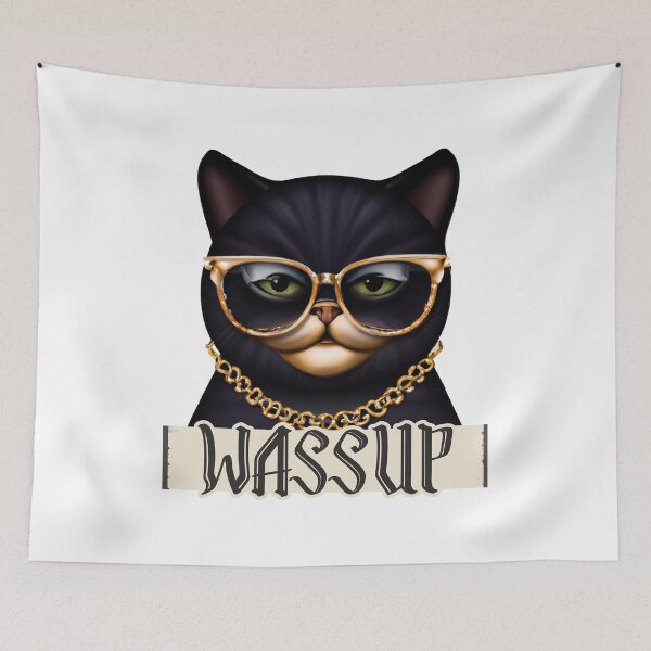 Item preview, Gangster cat greeting everyone designed and sold by CruntzShop.