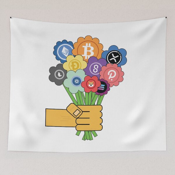 Item preview, Happy Crypto Bouquet Of Flowers Top 10 Special Occasion Biggest Cryptocurrency Fans designed and sold by doseofwin.