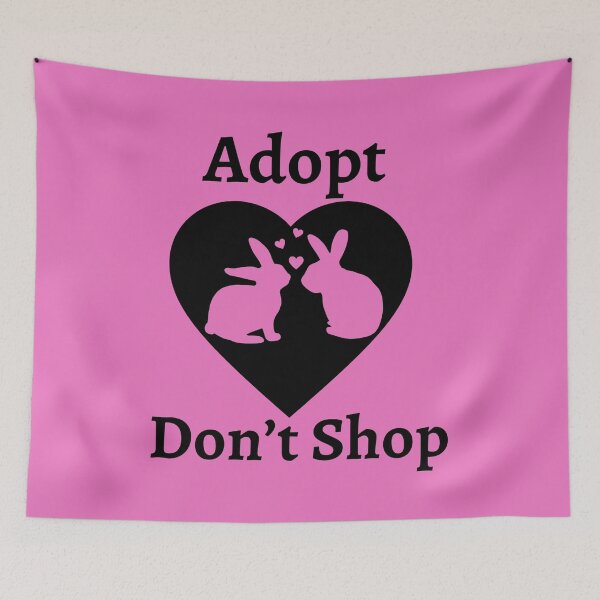 Item preview, Adopt Don't Shop | Love Bunny | Bunny Design Pink designed and sold by bashfulbunnies.