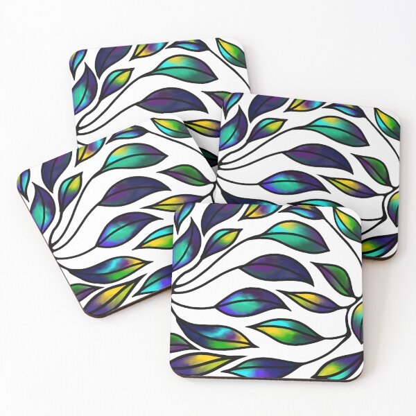 Item preview, Stained Glass Leaves I designed and sold by lezell.