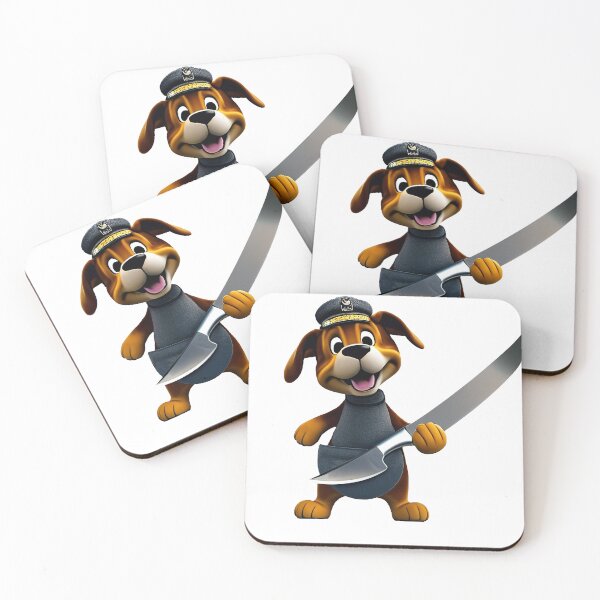 Item preview, Dog with knife designed and sold by Mebbotai.