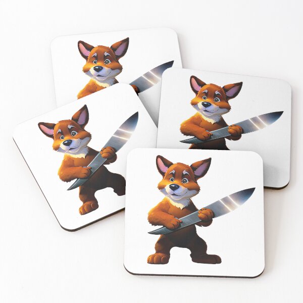 Item preview, Dog with knife designed and sold by Mebbotai.