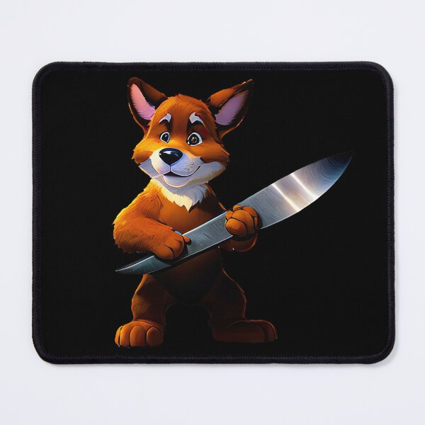 Item preview, Dog with knife designed and sold by Mebbotai.