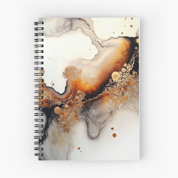 Item preview, Molten Caramel - Abstract Alcohol Ink Resin Art designed and sold by inkvestor.