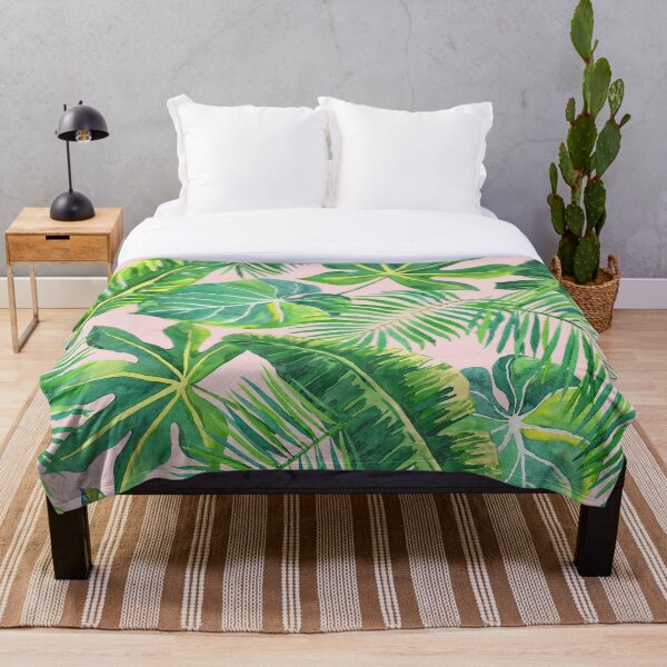 Item preview, Blush pink tropical ferns designed and sold by peggieprints.