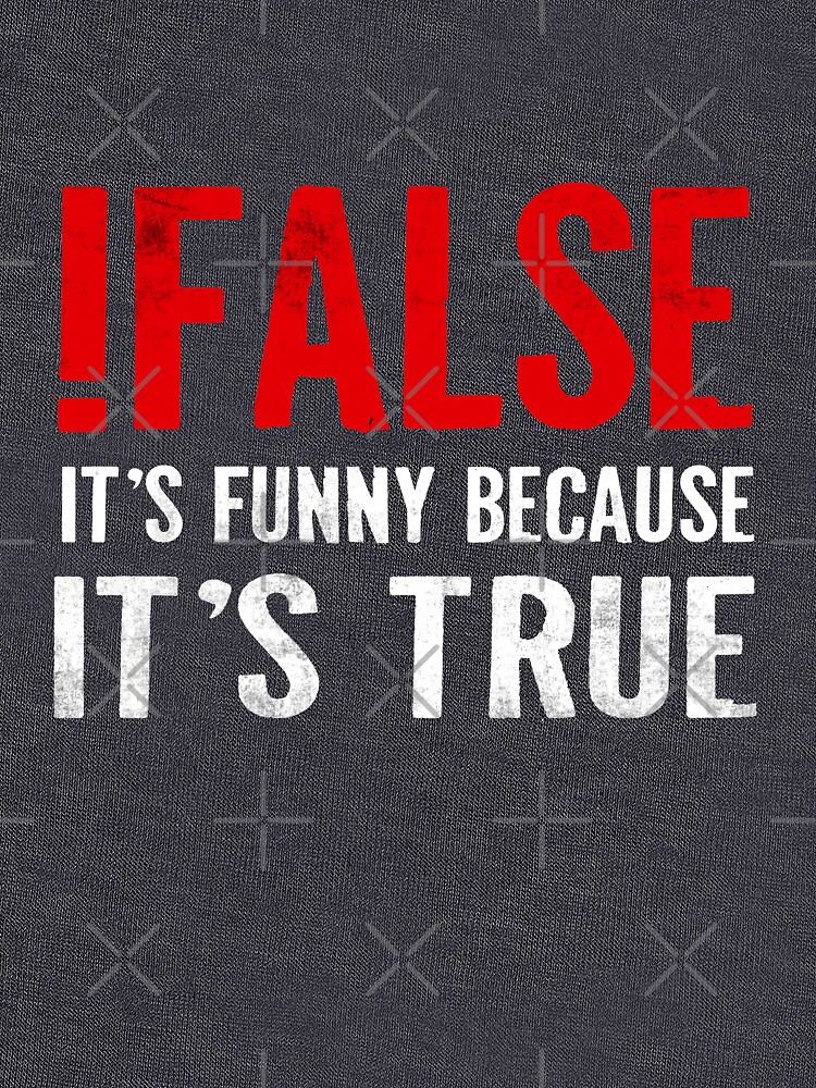 !False It's Funny Because It's True Programmer Quote Geek by JapaneseInkArt