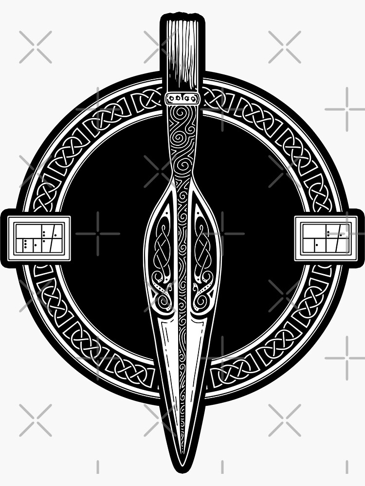 Thumbnail 3 of 3, Sticker, Sleg Lug - The Spear of Lugh designed and sold by Forfeda.