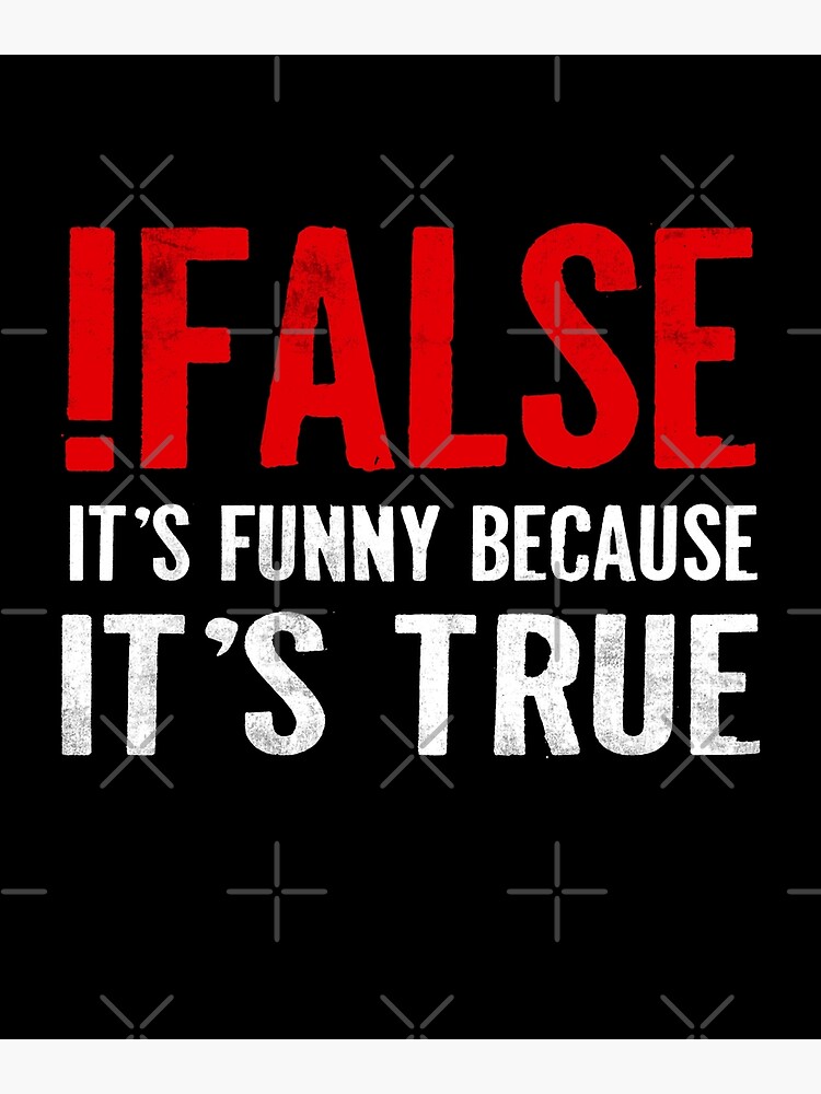 False It S Funny Because It S True Programmer Quote Geek Poster By Japaneseinkart Redbubble