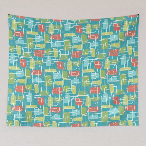 Item preview, Atomic MCM Grid in Surfside designed and sold by Raqilu Designs.