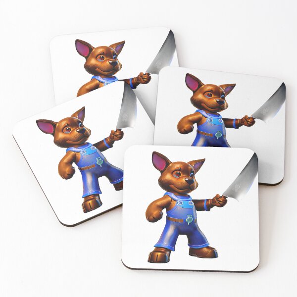 Item preview, Dog with knife designed and sold by Mebbotai.