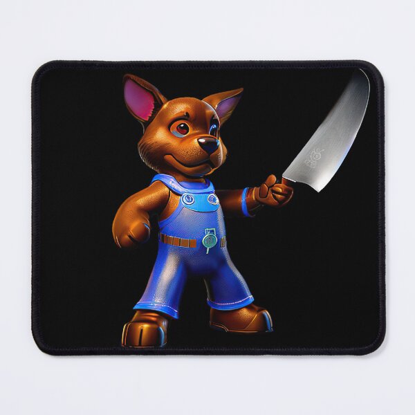 Item preview, Dog with knife designed and sold by Mebbotai.
