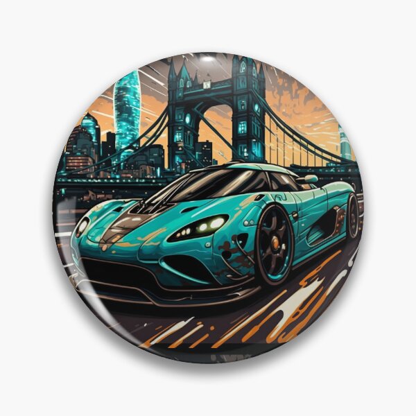 Item preview, Cyan Sports Car  designed and sold by TheVaultArt.